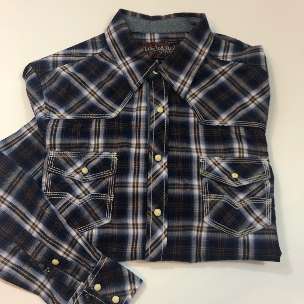 ROCK & ROLL COWBOY LONG SLEEVE PEARL BUTTON DOWN S